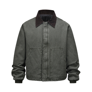 OEM marchio di alta qualità modello di <span class=keywords><strong>moda</strong></span> invernale giacca da <span class=keywords><strong>lavoro</strong></span> Plus Size personalizzata per gli uomini Cargo Casual elegante tela Denim giacca da uomo - Product Image 1