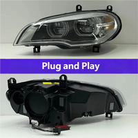 Adapté pour BMW X5 E70 08-13, nouveau style, phares à LED Angel Eyes bicolores, feux de jour, accessoires automobiles