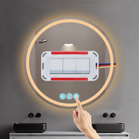 Nouveau Interrupteur Tactile Double Touche Bicolore Slovelight DC12V/24V 5A 60W pour Dégivrage de Miroir, Radar 24G, IP22 Intelligent pour Miroir de Salle de Bain