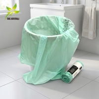 Sac à déchets de camping et toilettes à soufflets latéraux 10L, certifié biodégradable et compostable, en amidon de maïs + PBAT + PLA, sans plastique