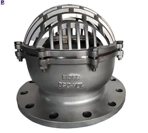 Carbon Steel Body High Pressure Water Pump Flanged Bottom Valve Ball Foot Valve