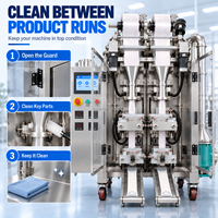 Machine d'emballage de poudre sèche à double circuit DEEPACK pour des opérations de conditionnement coordonnées de sachets avec contrôle de remplissage et scellage de film