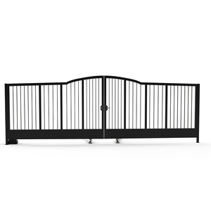 <span class=keywords><strong>Portail</strong></span> en <span class=keywords><strong>fer</strong></span> forgé noir personnalisé avec modélisation 3D, design écologique, taille personnalisable - Product Image 2