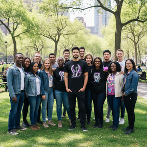 T-shirt con bandiera dell'orgoglio aseksuale che sostiene l'aseseexualità LGBTQ - Product Image 3
