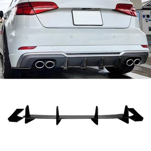 สำหรับ Audi A3 S3 8V Hatchback 2017-2020 ชุดแต่งกันชนหลัง ดิฟฟิวเซอร์ สปลิตเตอร์  ฝาครอบป้องกันกันชน  อุปกรณ์เสริม - Product Image 2