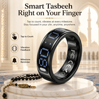 Nouvelle bague électronique Tasbeeh SQ666 2026 – Compteur numérique de Zikr et suivi de santé – Bague intelligente pour la prière quotidienne musulmane