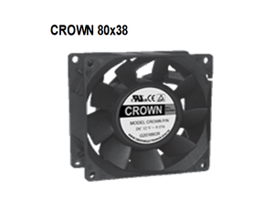 Ventilador Axial Eléctrico de CC con Rodamientos de Bolas Crown AGQ08038_12L con Aspas de Plástico para Protección Industrial - Product Image 3