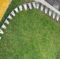 Bordure de jardin paysager en acier inoxydable perforé facilement pliable, canal en U ornemental, bordure de pavé métallique, taille personnalisable pour