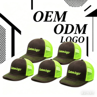 Gorra Trucker de Lona de 5 Paneles Personalizada con Rayas y Logotipo Bordado, Estilo Y2K, Moda Hip Hop, Playa, Bajo MOQ, Producción Rápida