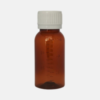 Bouteille pharmaceutique OEM 60 ml en PET avec deux lignes de graduation |   Bouteille personnalisée avec couleur et logo |   Conteneur vide en gros pour sirop contre la toux