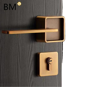 Cerradura Moderna de Lengüeta Única con Diseño 3D, Manija Invisible para Puerta Interior de Dormitorio, Diseño Dividido de Aleación de Zinc Oculto para Hoteles - Product Image 1