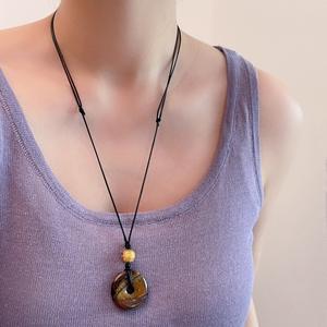 Новое поступление Элегантное длинное ожерелье из смолы очарование Ретро длинный свитер ожерелье для повседневных аксессуаров - Product Image 3