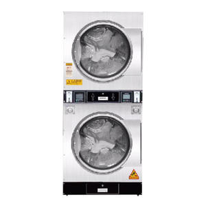 เครื่องซักผ้าและอบผ้าอัตโนมัติแบบสองถัง สแตนเลส ขนาด 20 กก. ใช้เหรียญ สำหรับโรงแรม โฮมสเตย์ ผ้าปูที่นอน - Product Image 3