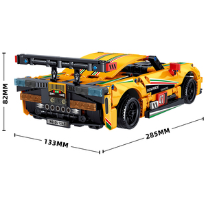 Set blok bangunan mobil tarik ke belakang, mainan balap Super tarik mundur untuk anak-anak 5 7 tahun 617 buah - Product Image 4