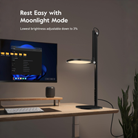 Lampe de bureau LED à intensité variable, lumière pour vidéoconférence, hauteur réglable, lampe de travail pour bureau, poste de travail, bureau à domicile
