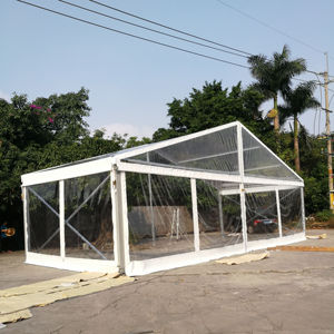 Tente de réception extérieure transparente en alliage d'aluminium imperméable, ignifuge et anti-UV, pour mariages, églises, hôtels, avec toit transparent - Product Image 1