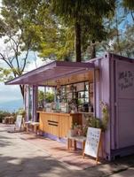 Café Conteneur Modifié de Haute Qualité, Boutique Éphémère Préfabriquée Personnalisée, Kiosque Modulaire Mobile pour Centre Commercial et Vente au Détail en Rue