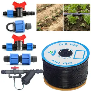 Fazenda tubo plástico 1 2 10 hectare fertilizante injetor kit completo agricultura gotejamento sistema de irrigação gotejamento fita