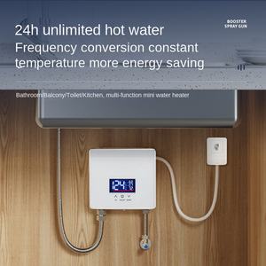 <span class=keywords><strong>Calentador</strong></span> de Agua Eléctrico Instantáneo de Plástico, Clase de Impermeabilidad IPX4, Eficiencia Energética, Uso Doméstico, Control Táctil, Pantalla Digital en Inglés - Product Image 2