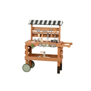 Chariot à outils en bois pour enfants, jouet électronique d'<span class=keywords><strong>atelier</strong></span> de jeu d'imitation avec outils et engrenages, jouet éducatif Montessori pour tout-petits - Product Image 5
