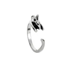 Bague Double Hug gravée en forme de cœur, design ouvert, pour femmes, bijoux cadeau, style européen à la mode - Product Image 3