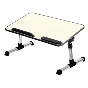 Large Space Bed Tray Adjustable Sit Stand Table Folding Study Desk For Couch
