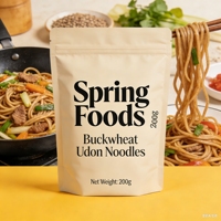 Nouilles Udon saines instantanées à faible teneur en gras, cuites en sachet, pour régime alimentaire
