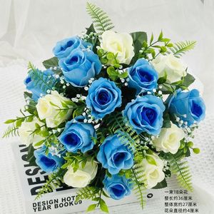 Vente en gros de 18 têtes de roses en soie, fleurs de mariage en soie, bouquet de roses pour arrangement floral de mariage - Product Image 3