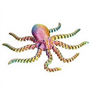 Juguete de Pulpo Impreso en 3D, con Articulaciones Móviles, Decoración para Acuario, Diseño de Paisaje, Modelo de Calamar, Adorno - Product Image 1