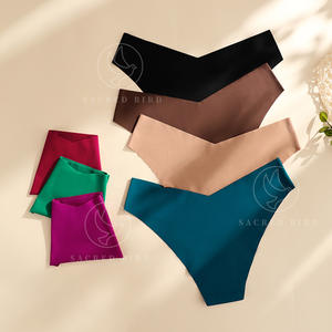 Sous-vêtements de yoga pour femmes en soie glacée, taille basse, string, respirant - Product Image 6