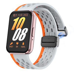 Eraysun Silicone Réglable Montre Accessoires Boucle Magnétique Bracelet Fitness Sangles Bandes De Remplacement Pour <span class=keywords><strong>Samsung</strong></span> Galaxy Fit3 - Product Image 4