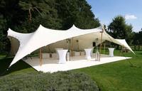 Tente hexagonale de luxe imperméable 15mx20m à poteaux en aluminium, idéale pour événements extérieurs, camping, plage et cour