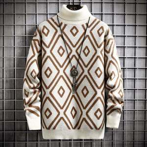 Maglione con collo alto da <span class=keywords><strong>uomo</strong></span> alla moda 2025 alla moda maglione con collo alto stile Casual e tinta unita stile dimagrante <span class=keywords><strong>uomo</strong></span> - Product Image 6