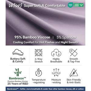 ชุดนอนผ้าวิสโคสผสมใยไผ่สำหรับผู้หญิง เสื้อแขนสั้น กางเกงขายาวระดับเข่า เนื้อผ้านุ่มสบาย ไซส์ S ถึง XXL - Product Image 5