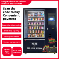 Distributeur automatique extérieur 24h/24 avec écran tactile et casier, pour snacks et boissons, fonction SDK, conforme ADA, retour de monnaie