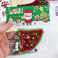 Jouet Squishy Alimentaire de Noël : Donut, Gaufre, Crème Glacée – Jouet à Presser Anti-Stress Musical – Vente en Gros pour Fêtes et Cadeaux