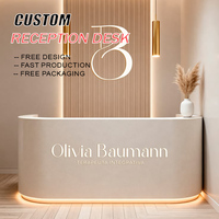 Comptoir de réception médical de haute qualité, design en bois, pour bureau, salon, clinique dentaire, réception