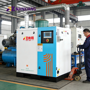 Compresor de Aire Industrial de 3.7-7.5kw y 8-10bar, Silencioso, Sin Aceite, con Transmisión por Correa, Enfriado por Aire. - Product Image 3