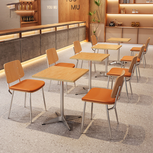 Juego de Mesa y Sillas Personalizadas para Cafetería, Pizzería, Panadería, Tienda de Café y Té, Muebles para Hostelería, Cafetería y Restaurante - Product Image 4