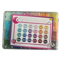 Lot de perles en plastique Artkal pour loisirs créatifs, 24 couleurs, perles Pyssla Perler unisexe, jouet créatif à fusionner, perles Hama Perler