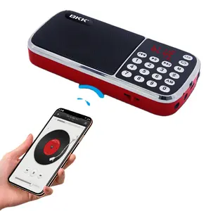 BKK Radio Cầm Tay Không Dây Tiện Dụng Giá Rẻ Nhất Với Đèn Pin LED Định Dạng MP3 FM Loa Bluetooth