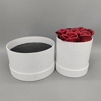Bouquets de fleurs en papier blanc de luxe, écologiques, en carton rigide, avec logo personnalisé, finition mate, vente chaude, cadeau d'anniversaire/de Noël