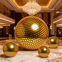 Boule gonflable en forme de cœur d'amour métallique boule miroir gonflable décorative ballons métalliques grandes boules gonflables géantes brillantes