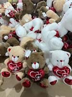 Adorable ours en peluche en forme de cœur pour la Saint-Valentin, petit cadeau de confession, cadeau d'anniversaire pour petite amie, ours en peluche avec logo OEM