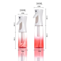 Pulverizador de Cabello Profesional para Salón, 200ml/300ml, Forma de Cilindro, Zhejiang, Niebla Continua Ultrafina, Botella Transparente de PP/PET