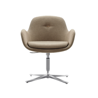 Vente directe d'usine salle à manger moderne meubles de salle de réunion chaise pivotante fauteuil tissu cuir chaise longue