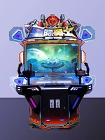 Machine de jeu d'arcade de tir à la pistolet pour deux joueurs, simulateur de tir vidéo HD LCD à monnayeur pour centre de jeux et FEC