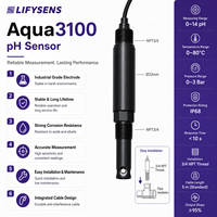 Électrode de pH industrielle Aqua3100, sonde de détection en ligne étanche IP68 pour équipement de traitement de l'eau pure