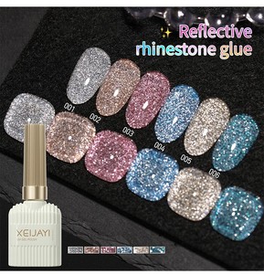 Gel à ongles réfléchissant effet diamant brisé 6 couleurs 15ML, nouvelle tendance 2026, gel UV argenté flash, usage professionnel pour salon de manucure - Product Image 1