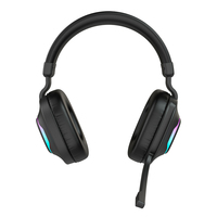 Headset Gaming Bluetooth Over-Ear dengan Lampu RGB, Latensi Rendah, dan Mikrofon Lipat, untuk Konferensi dan Kantor